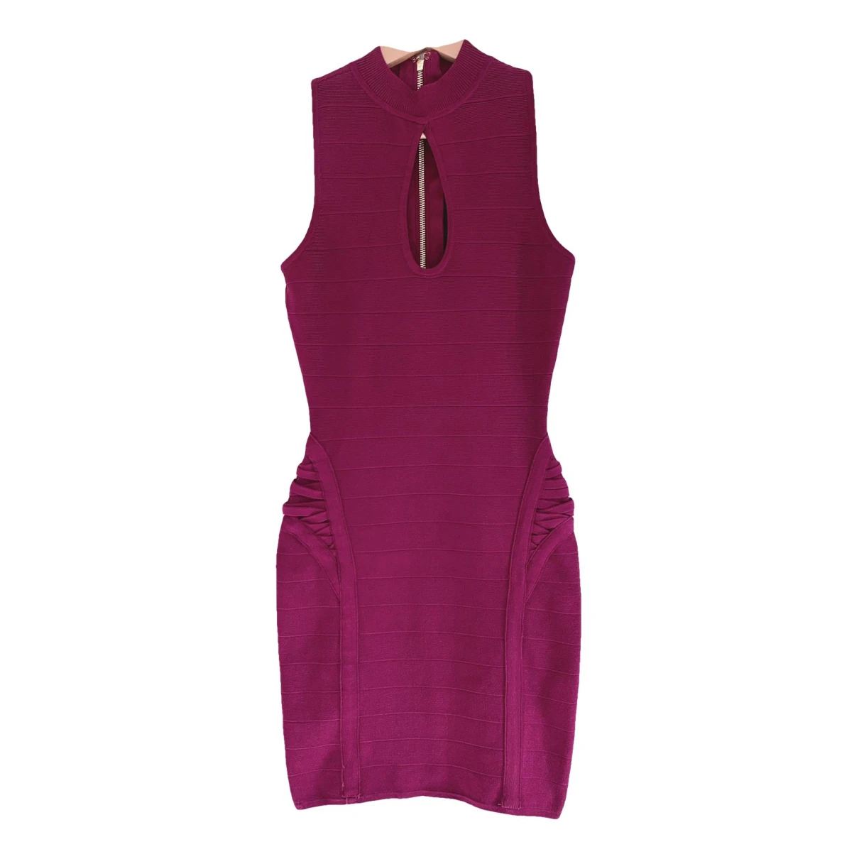 Pre-owned Guess Mini Dress In Burgundy