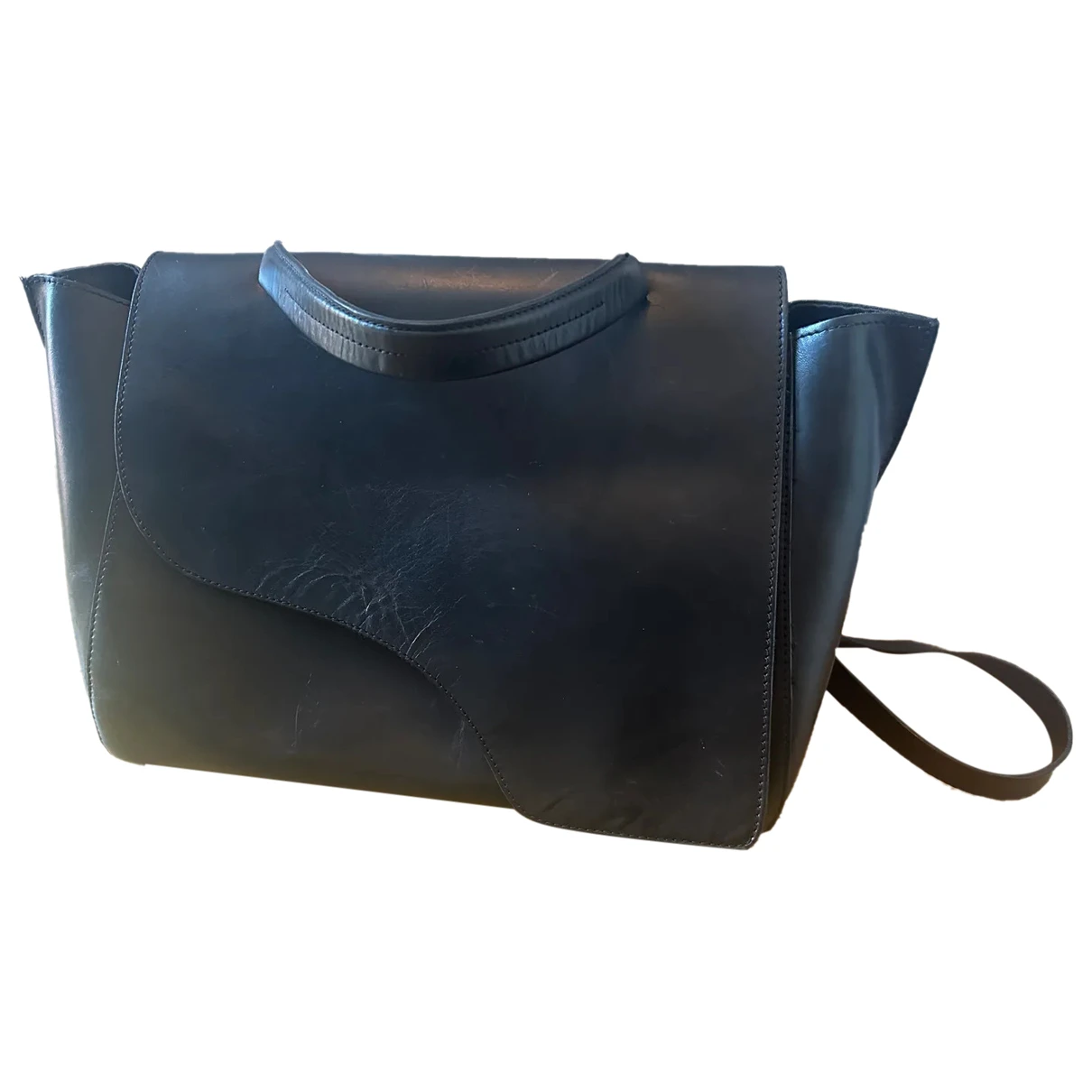 Pre-owned Atp Atelier Leather Handbag In Black