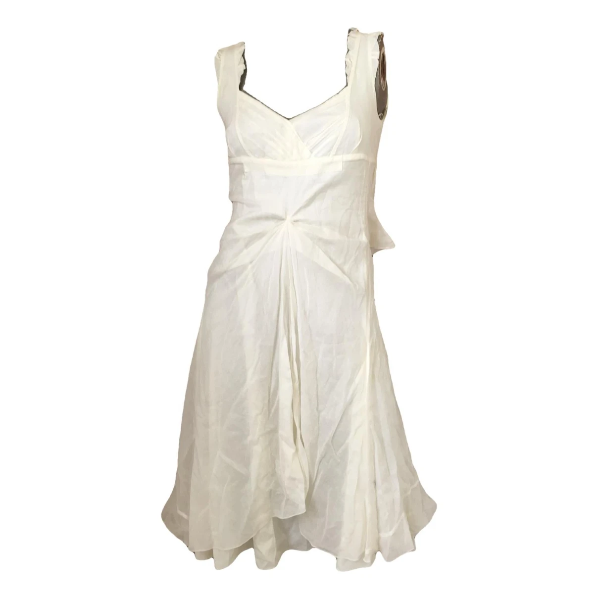 Pre-owned Celine Mid-length Dress In Ecru