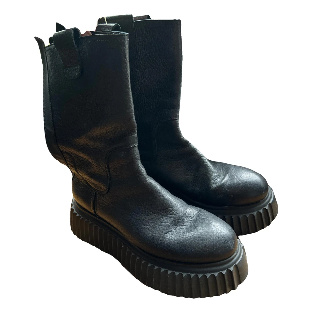 Pre-owned Agl Attilio Giusti Leombruni Leather Boots In Black