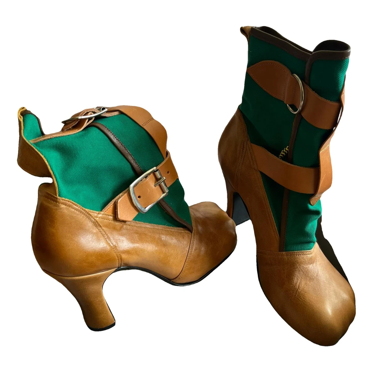 Pre-owned Vivienne Westwood Cloth Boots In Green