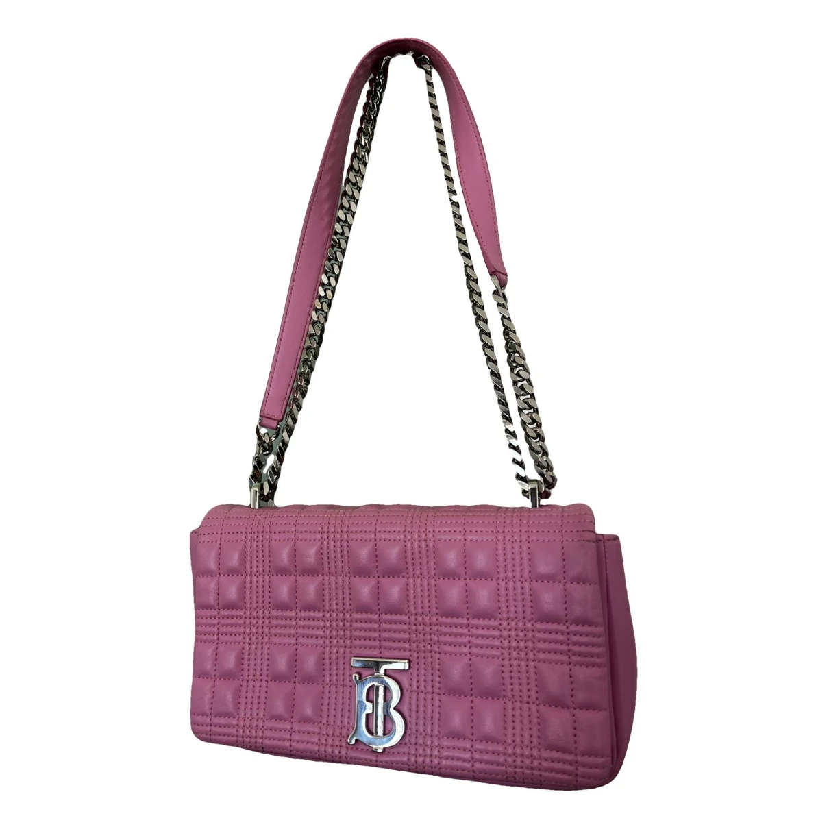 Pre-owned Burberry Lola Leather Handbag In Pink