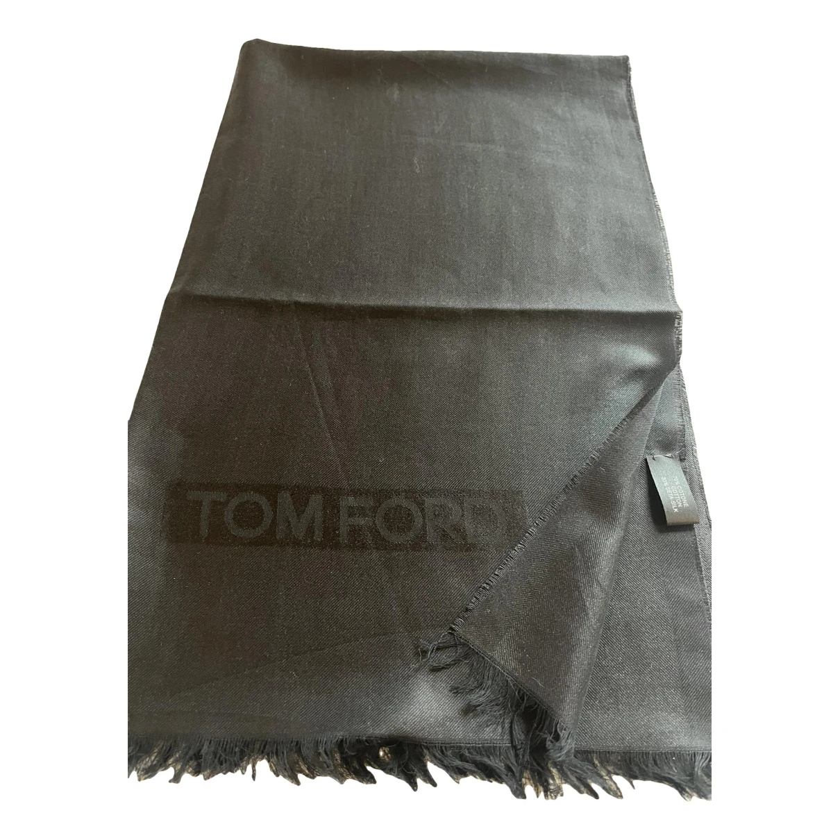 Pre-owned Tom Ford Silk Scarf & Pocket Square In Black