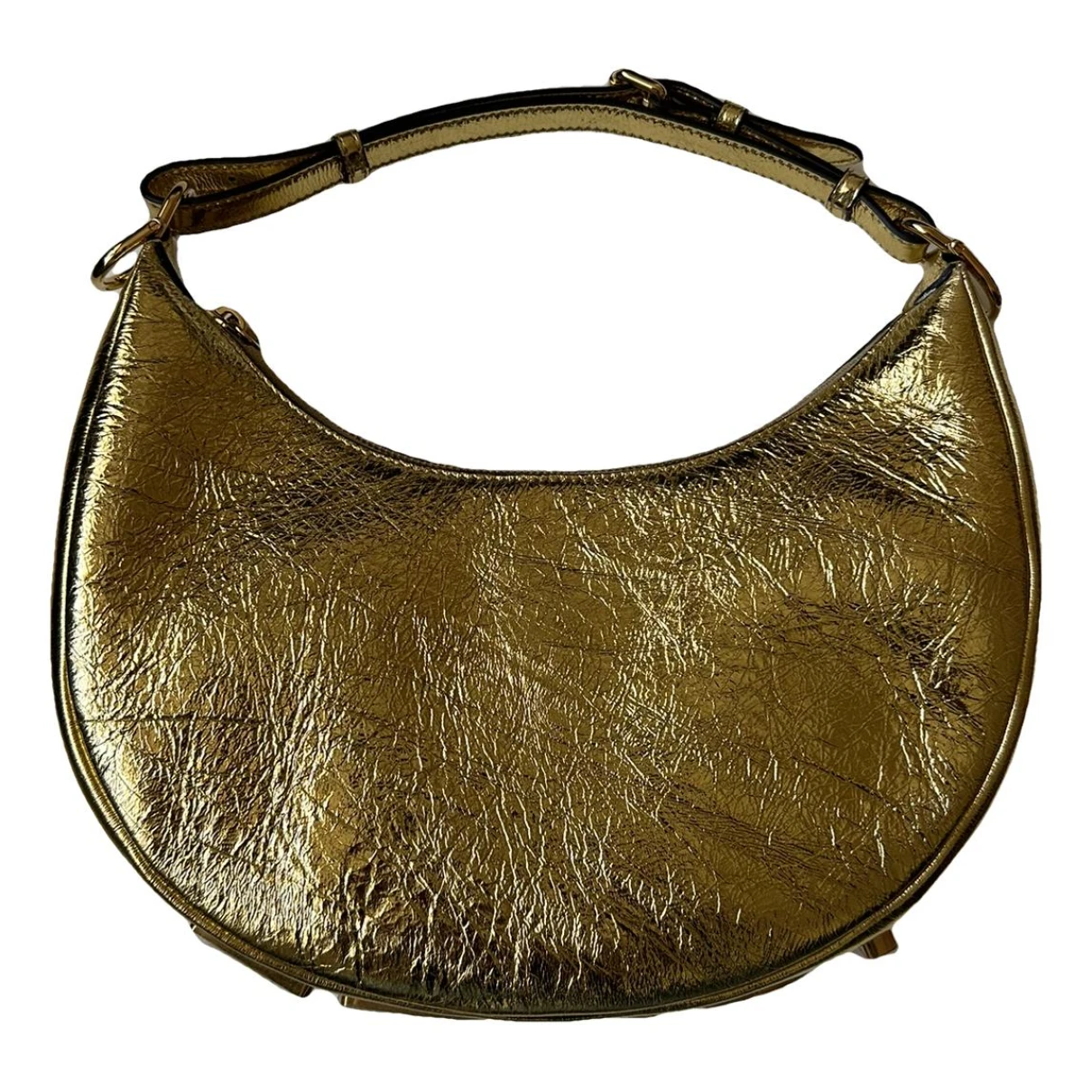 Pre-owned Fendi Graphy Leather Bag In Gold