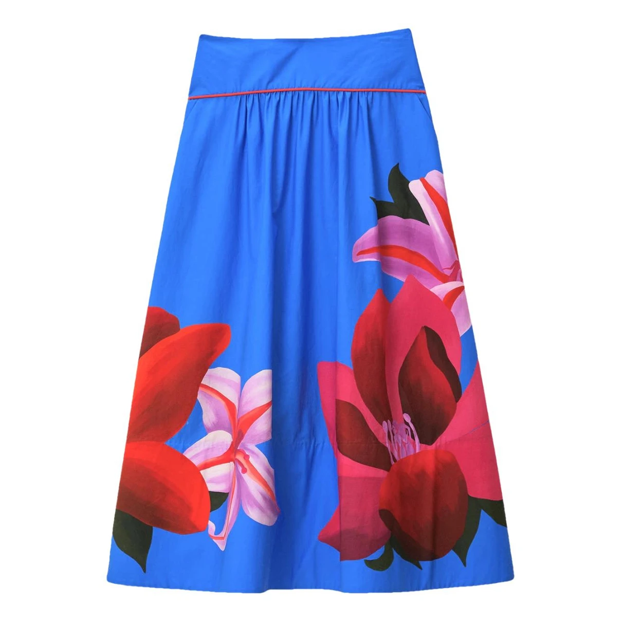 Pre-owned Farm Rio Mid-length Skirt In Blue