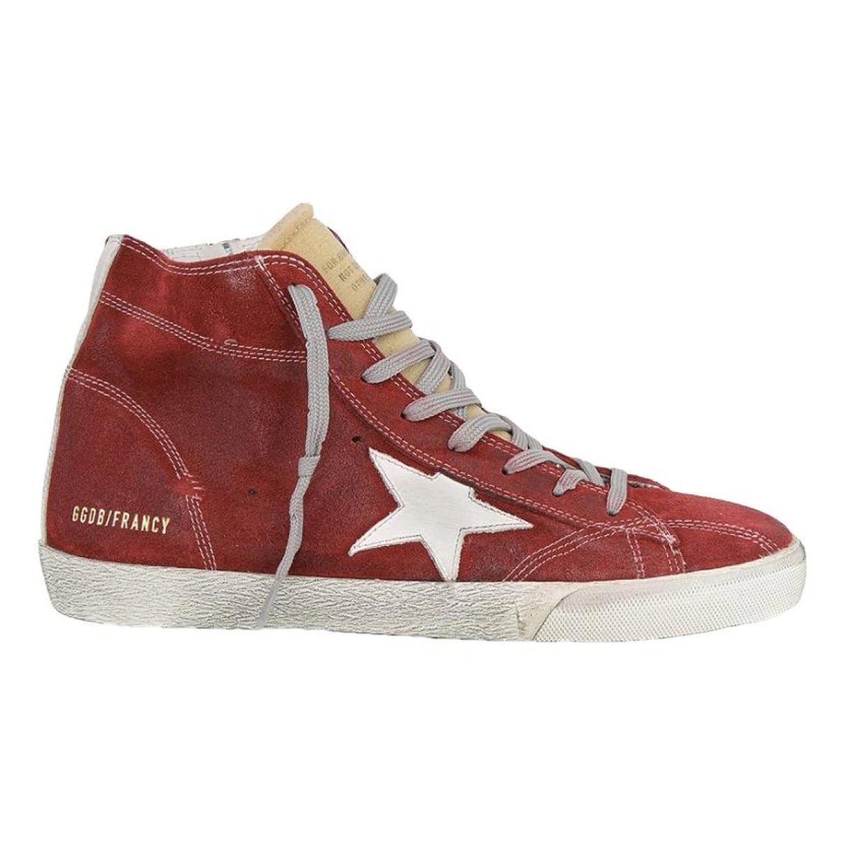 Pre-owned Golden Goose Francy Leather High Trainers In Red