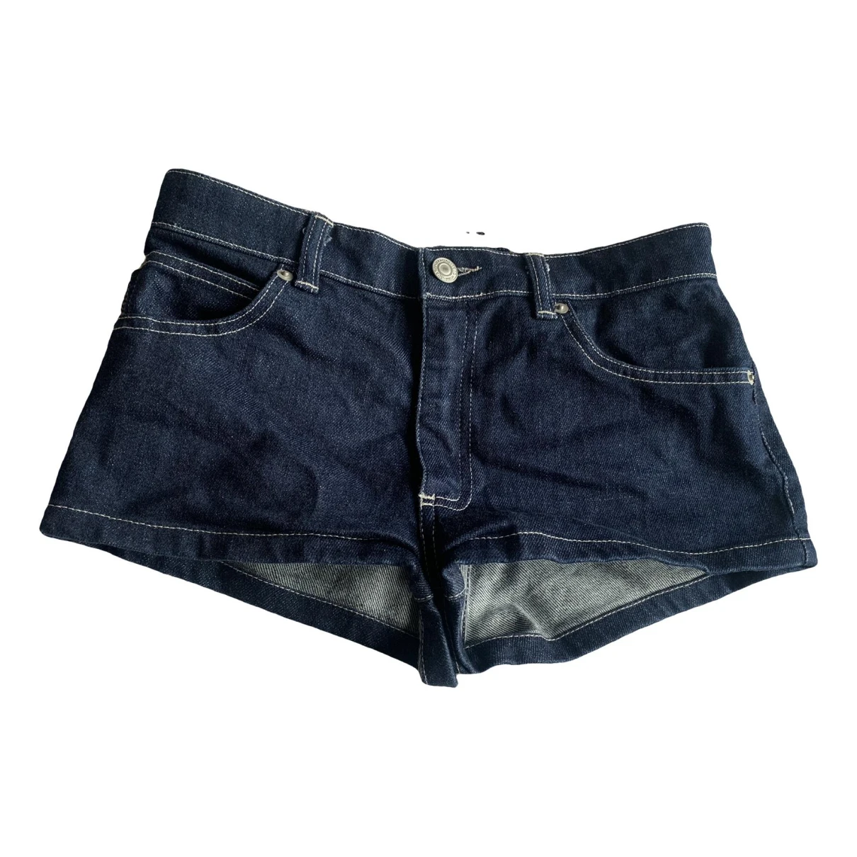 Pre-owned Burberry Silk Mini Short In Navy