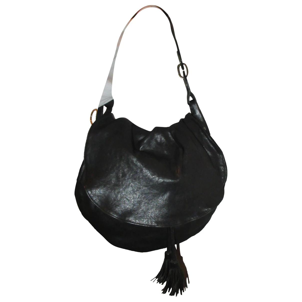 Pre-owned Gerard Darel Pom Bag Leather Handbag In Black