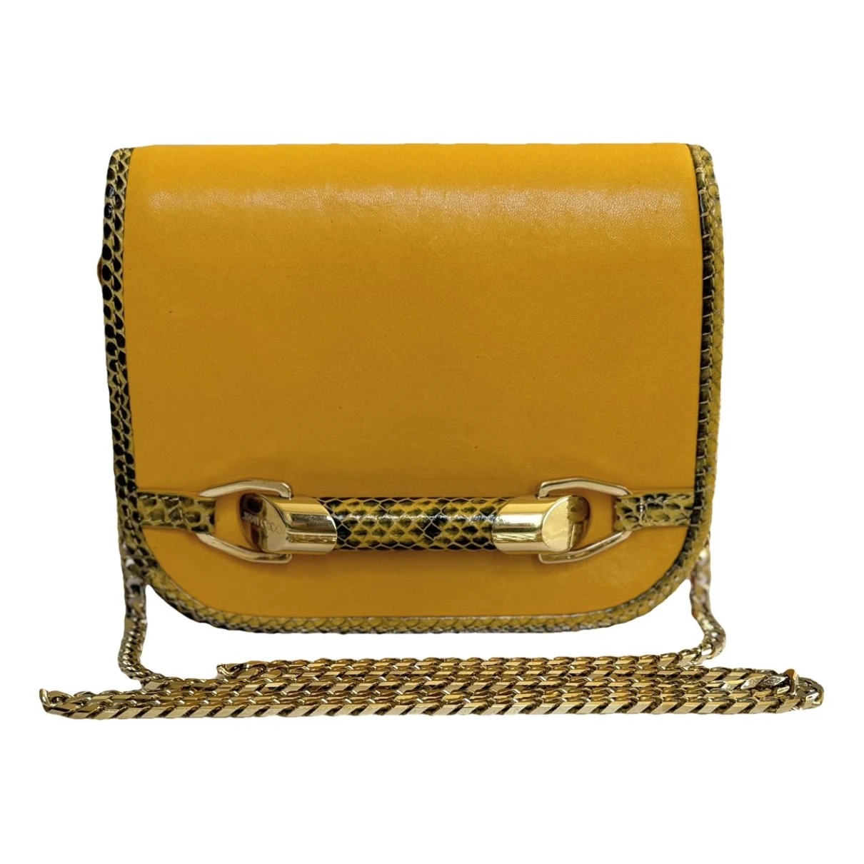 Pre-owned Jimmy Choo Leather Handbag In Yellow