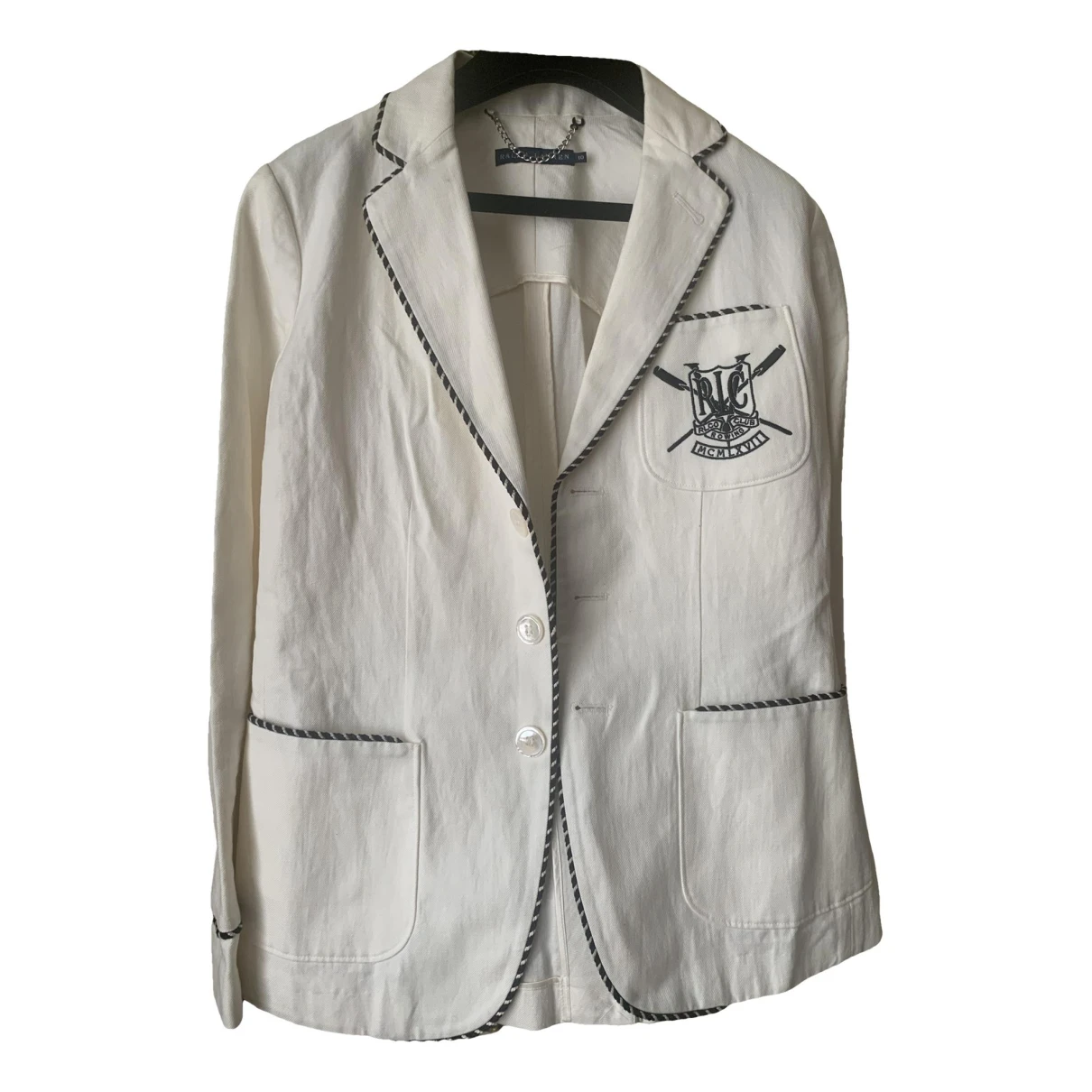 Pre-owned Ralph Lauren Linen Jacket In White