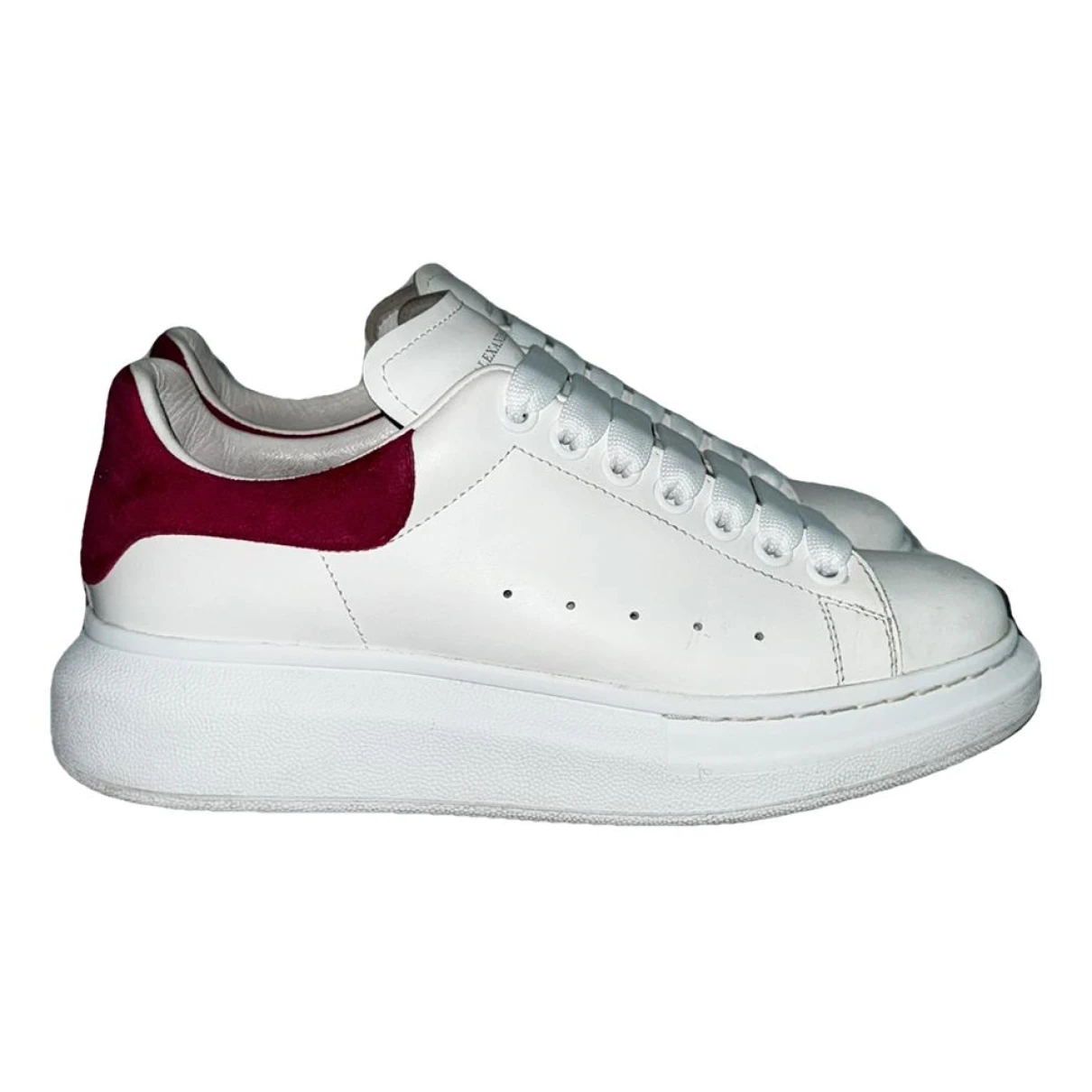 Pre-owned Alexander Mcqueen Oversize Leather Trainers In Pink