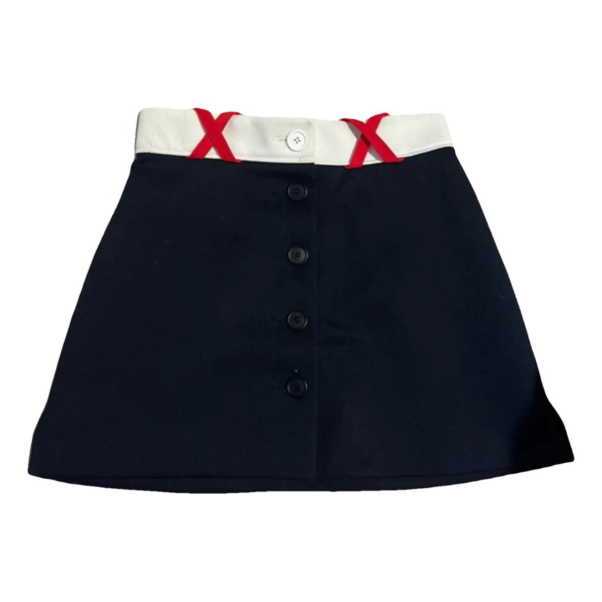 Pre-owned Miu Miu Mini Skirt In Blue