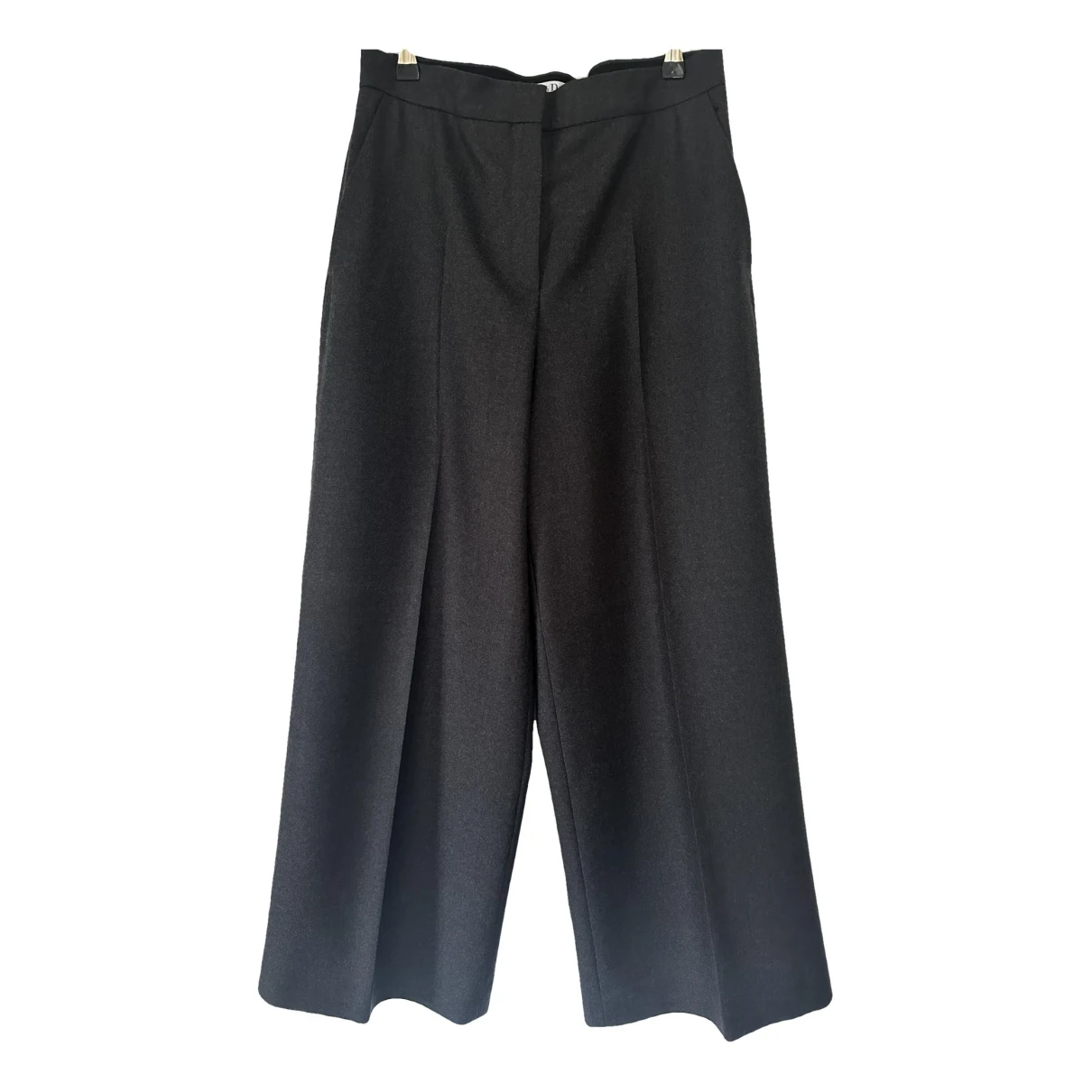Pre-owned Dior Wool Trousers In Anthracite