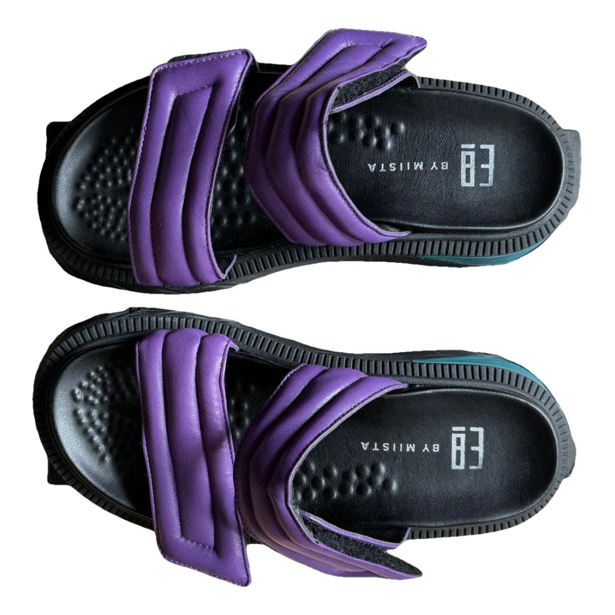 Pre-owned Miista Leather Sandals In Purple