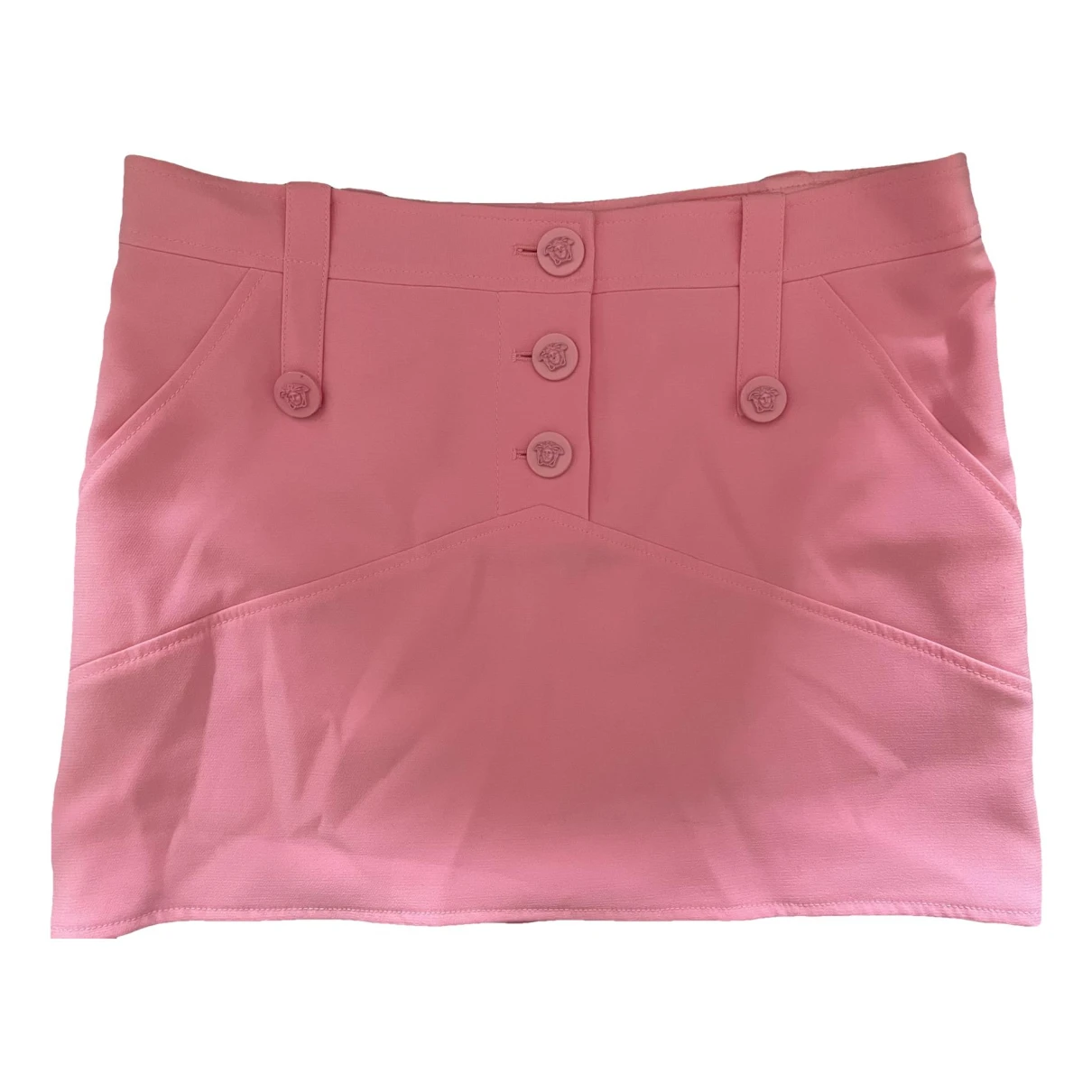 Pre-owned Versace Mini Skirt In Pink