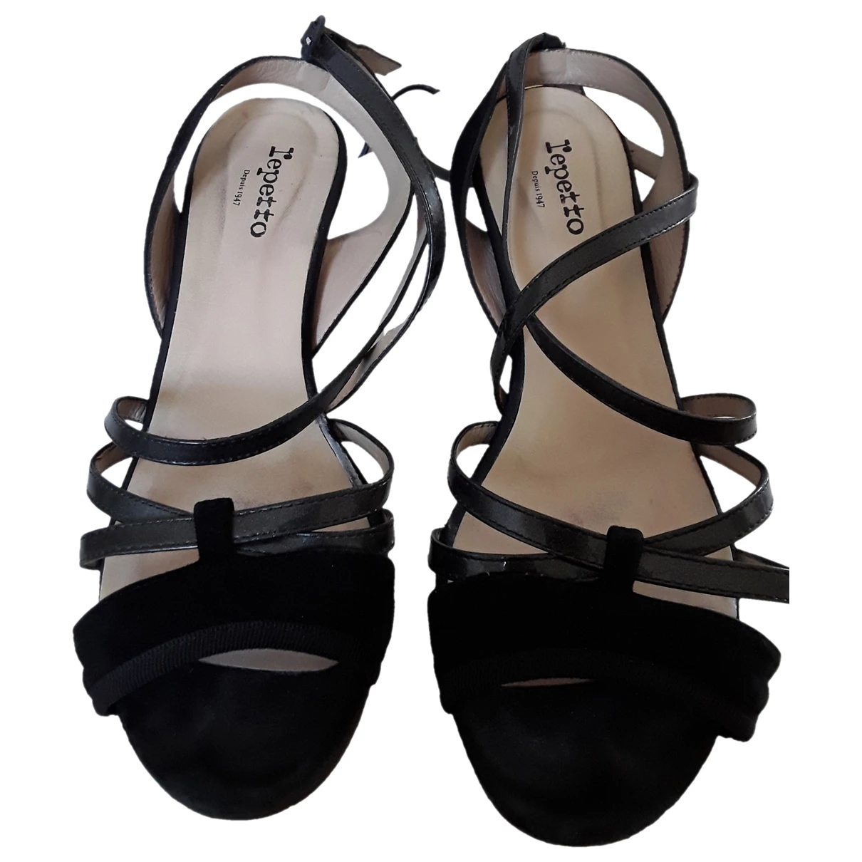 Pre-owned Repetto Leather Sandals In Black