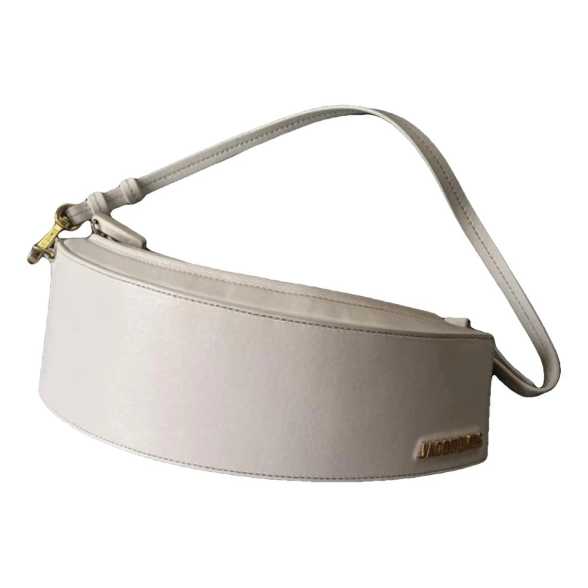 Pre-owned Jacquemus Le Bomba Leather Handbag In White