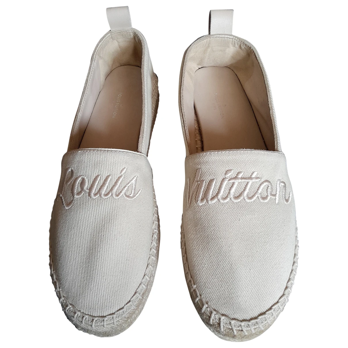 Pre-owned Louis Vuitton Cloth Espadrilles In Beige