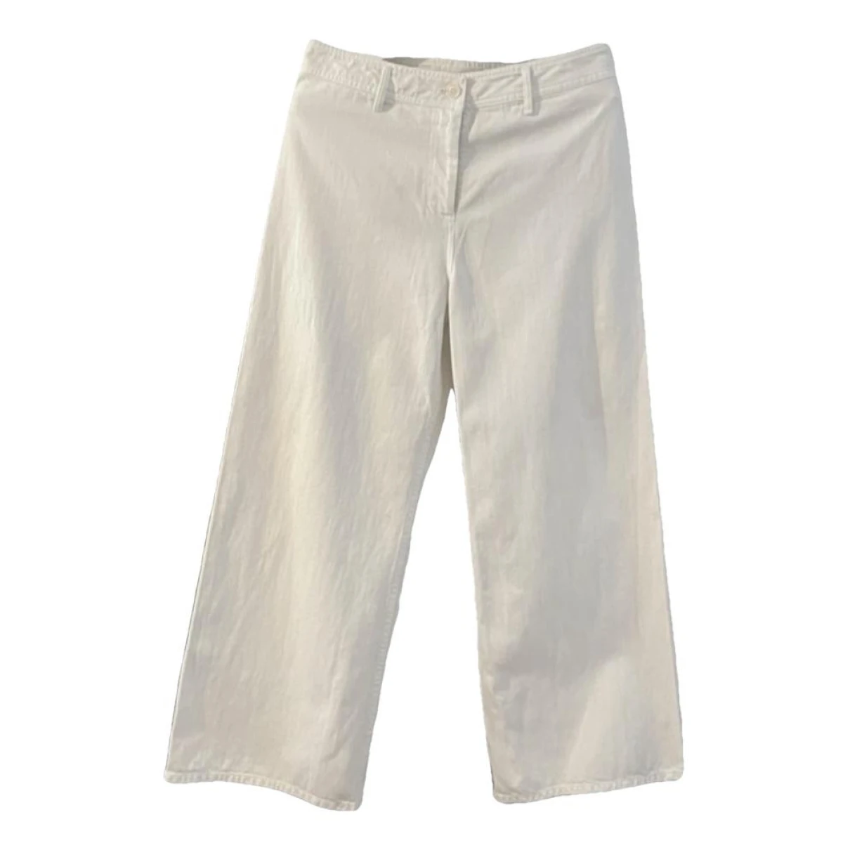 Pre-owned Nili Lotan Straight Pants In White