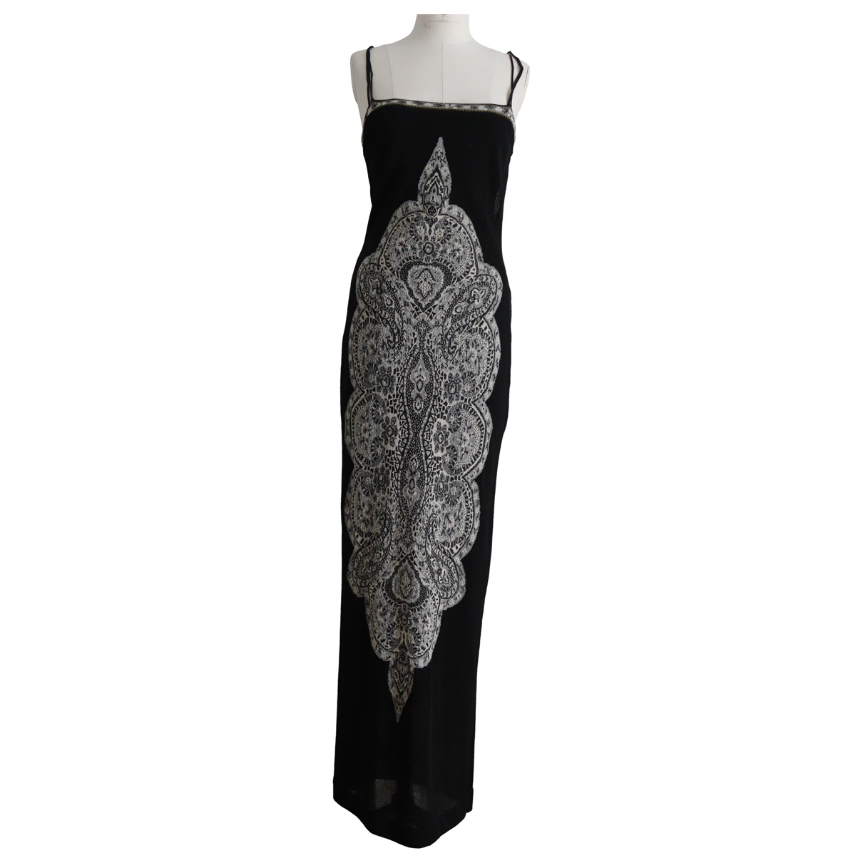 Pre-owned Kenzo Maxi Dress In Black