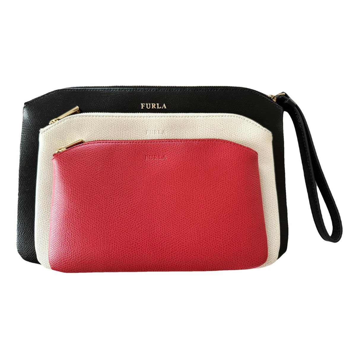Pre-owned Furla Leather Clutch Bag In Multicolour