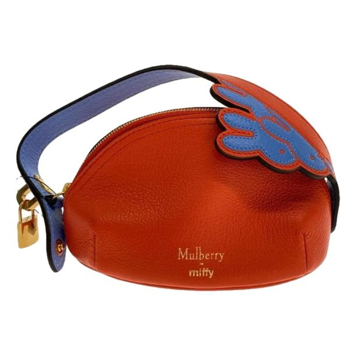 Pre-owned Mulberry Leather Clutch Bag In Orange