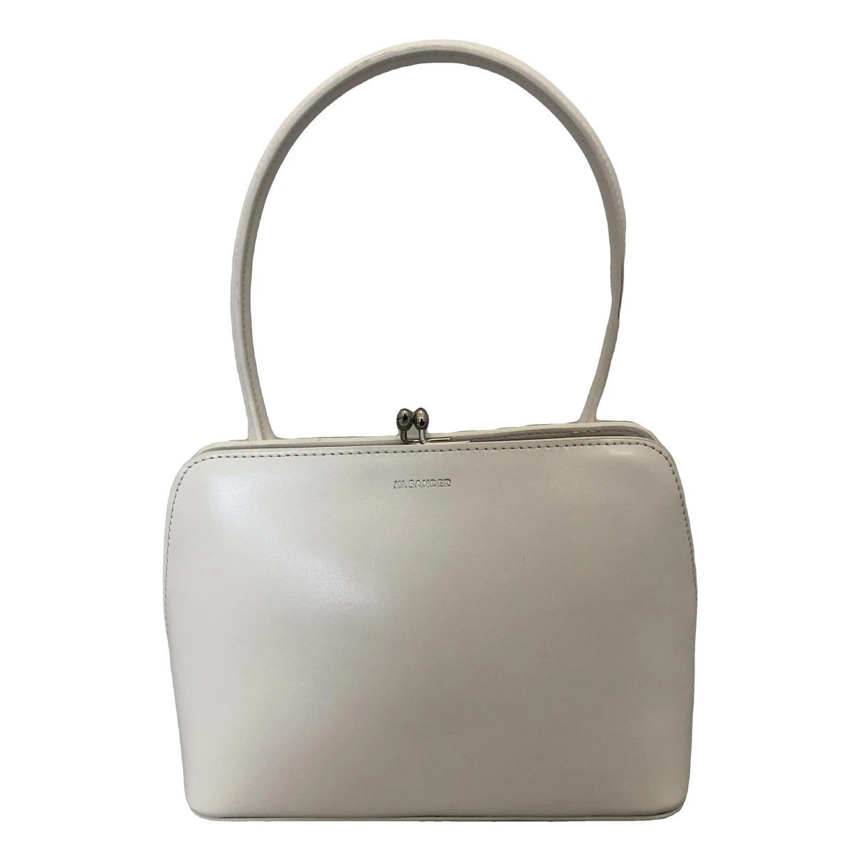 Pre-owned Jil Sander Goji Leather Handbag In White