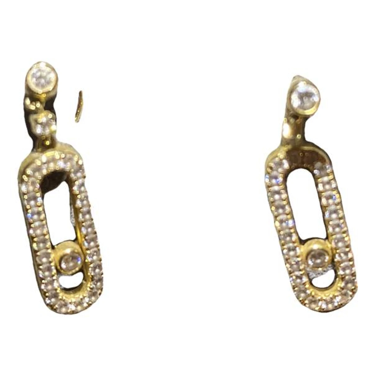 Pre-owned Messika Move Joaillerie Yellow Gold Earrings