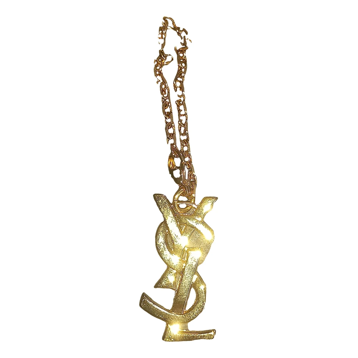 Pre-owned Saint Laurent Bag Charm In Gold
