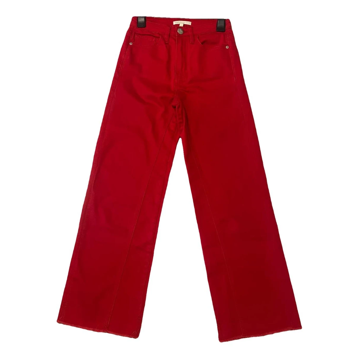 Pre-owned Maje Straight Jeans In Red