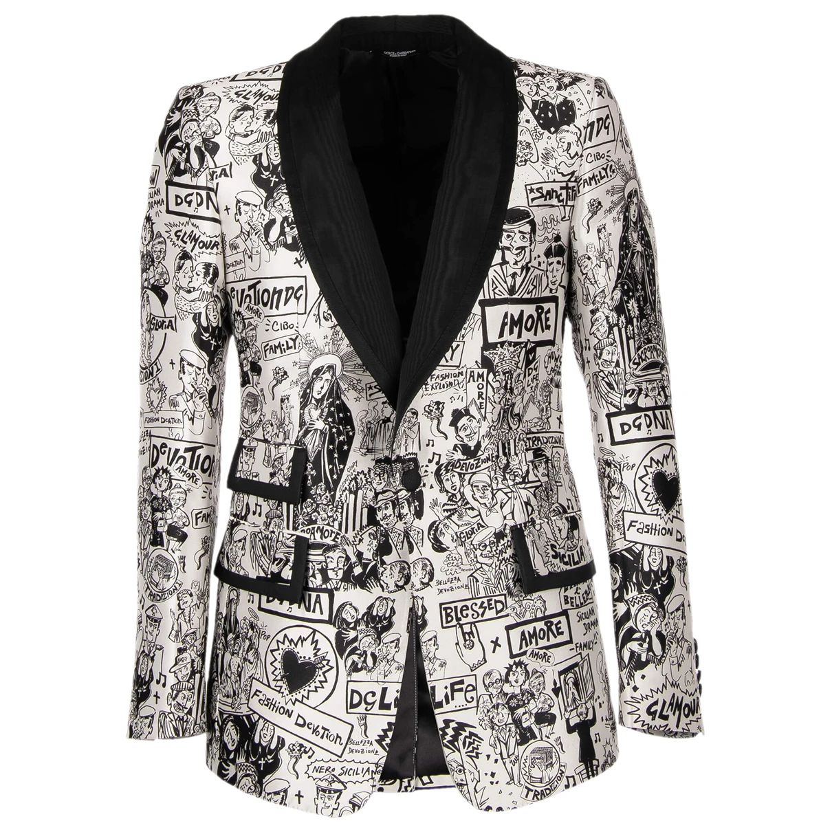 Pre-owned Dolce & Gabbana Silk Jacket In White