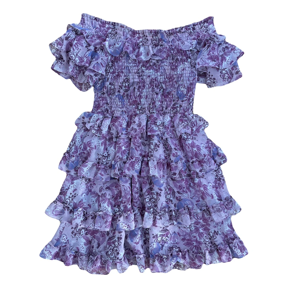 Pre-owned Misa Mini Dress In Purple