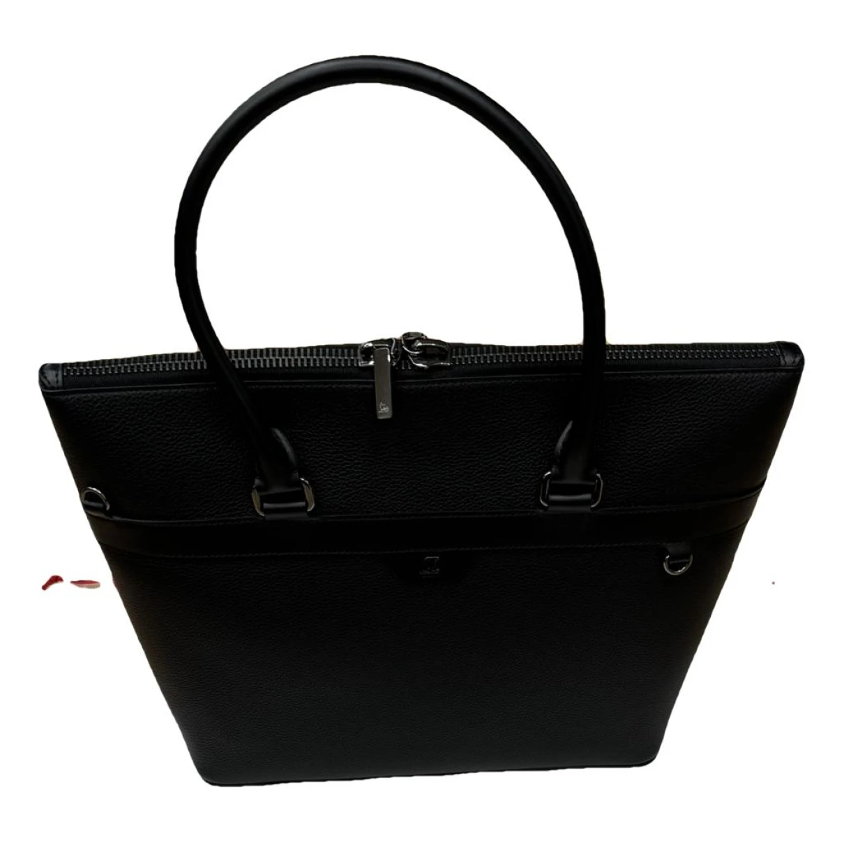 Pre-owned Christian Louboutin Leather 24h Bag In Black