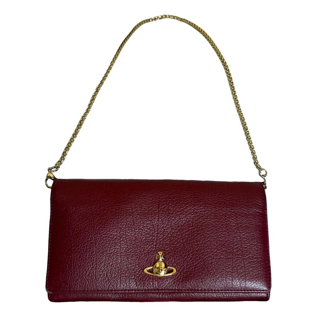 Pre-owned Vivienne Westwood Leather Wallet In Burgundy