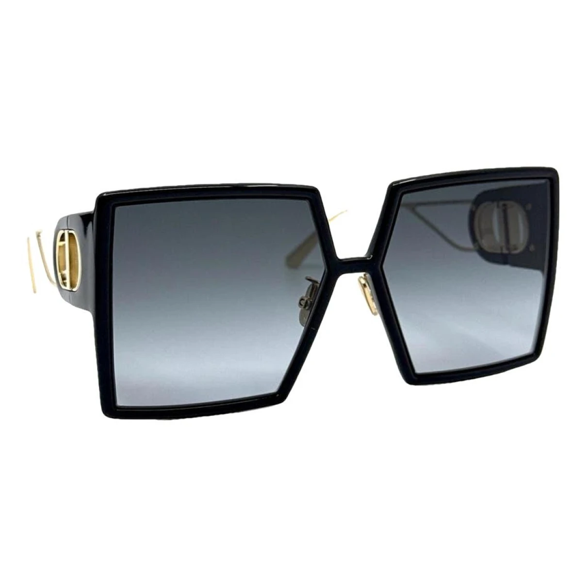 Pre-owned Dior 30montaigne Oversized Sunglasses In Black