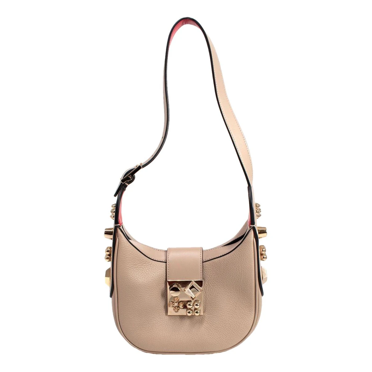 Pre-owned Christian Louboutin Leather Handbag In Beige