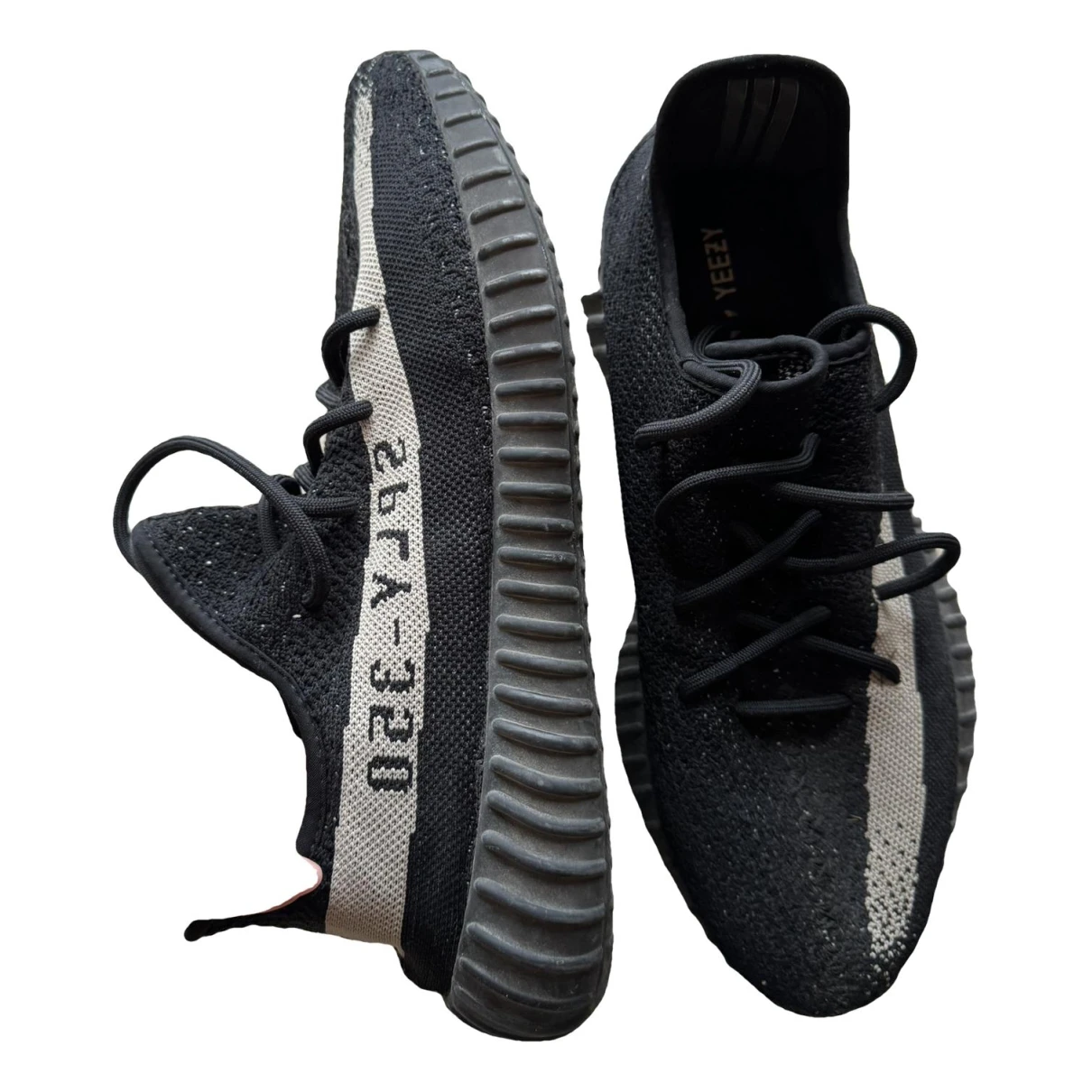Pre-owned Yeezy X Adidas Boost 350 V2 Cloth Low Trainers In Black