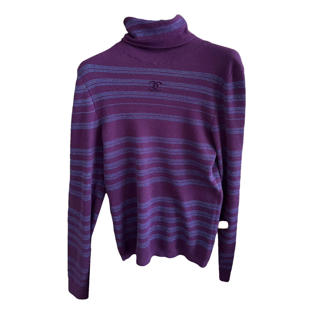 Pre-owned Chanel Cashmere Sweatshirt In Purple