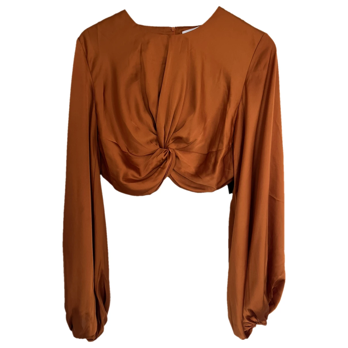 Pre-owned Andrea Iyamah Silk Mid-length Dress In Orange