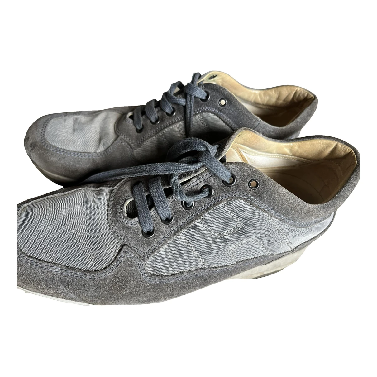 Pre-owned Hogan Cloth Low Trainers In Grey