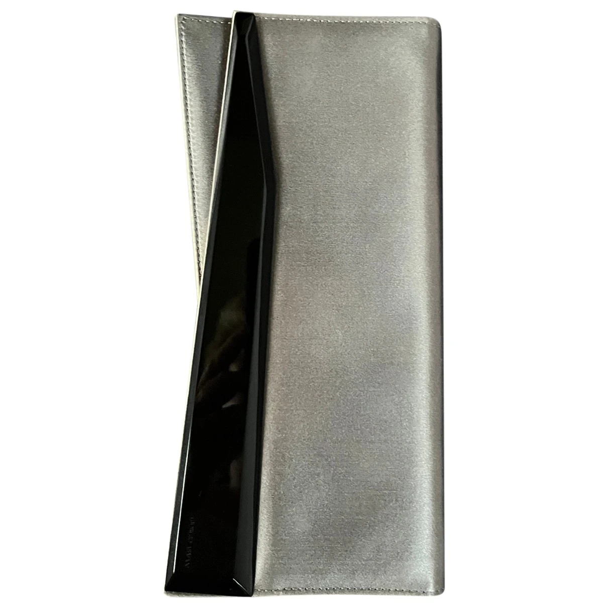 Pre-owned Giorgio Armani Silk Clutch Bag In Grey