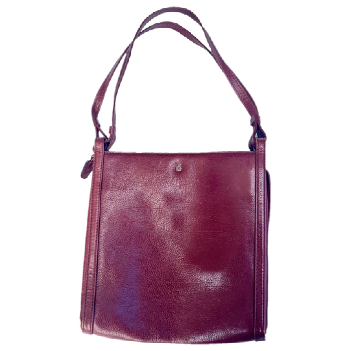 Pre-owned Loewe Leather Handbag In Burgundy