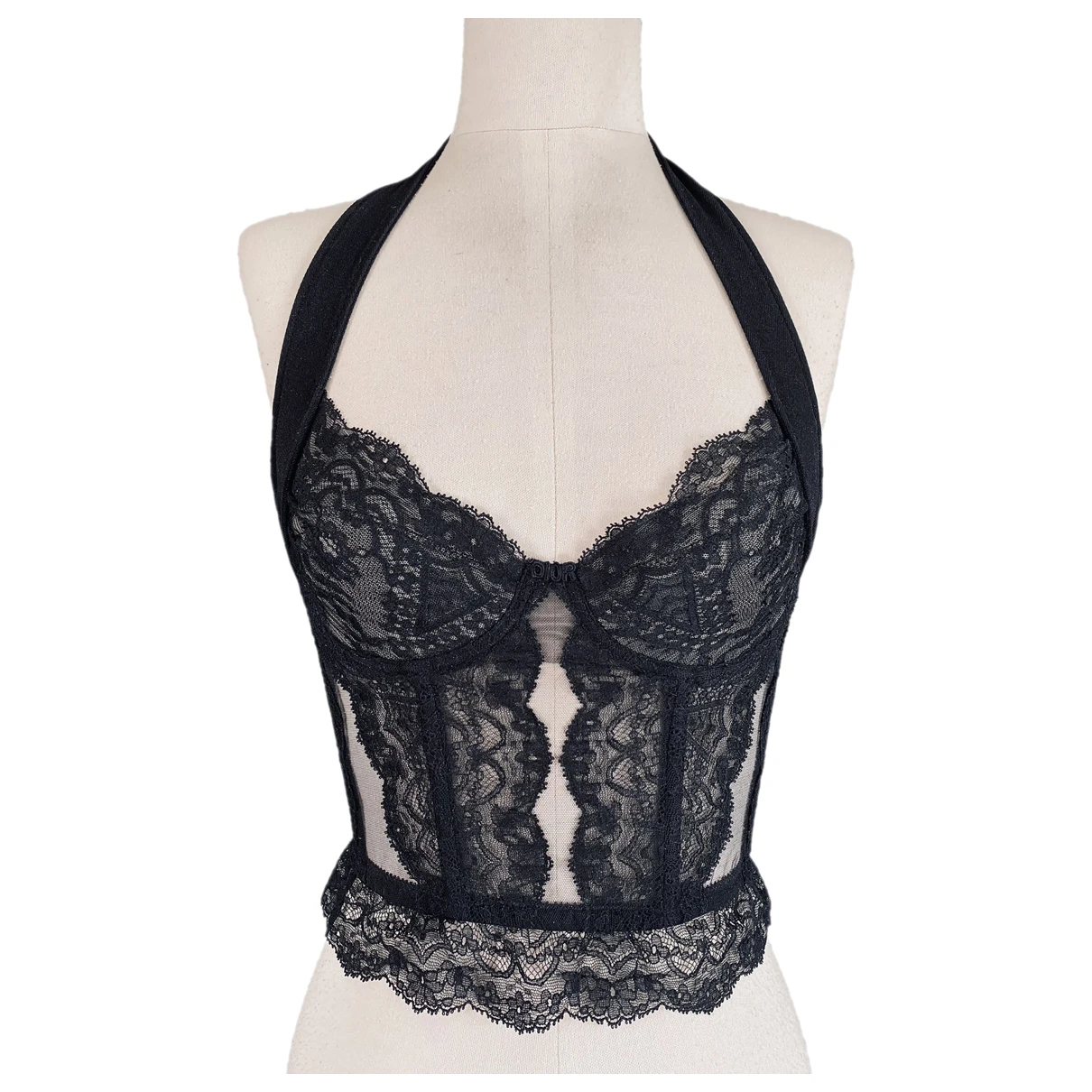 Pre-owned Dior Lace Corset In Black