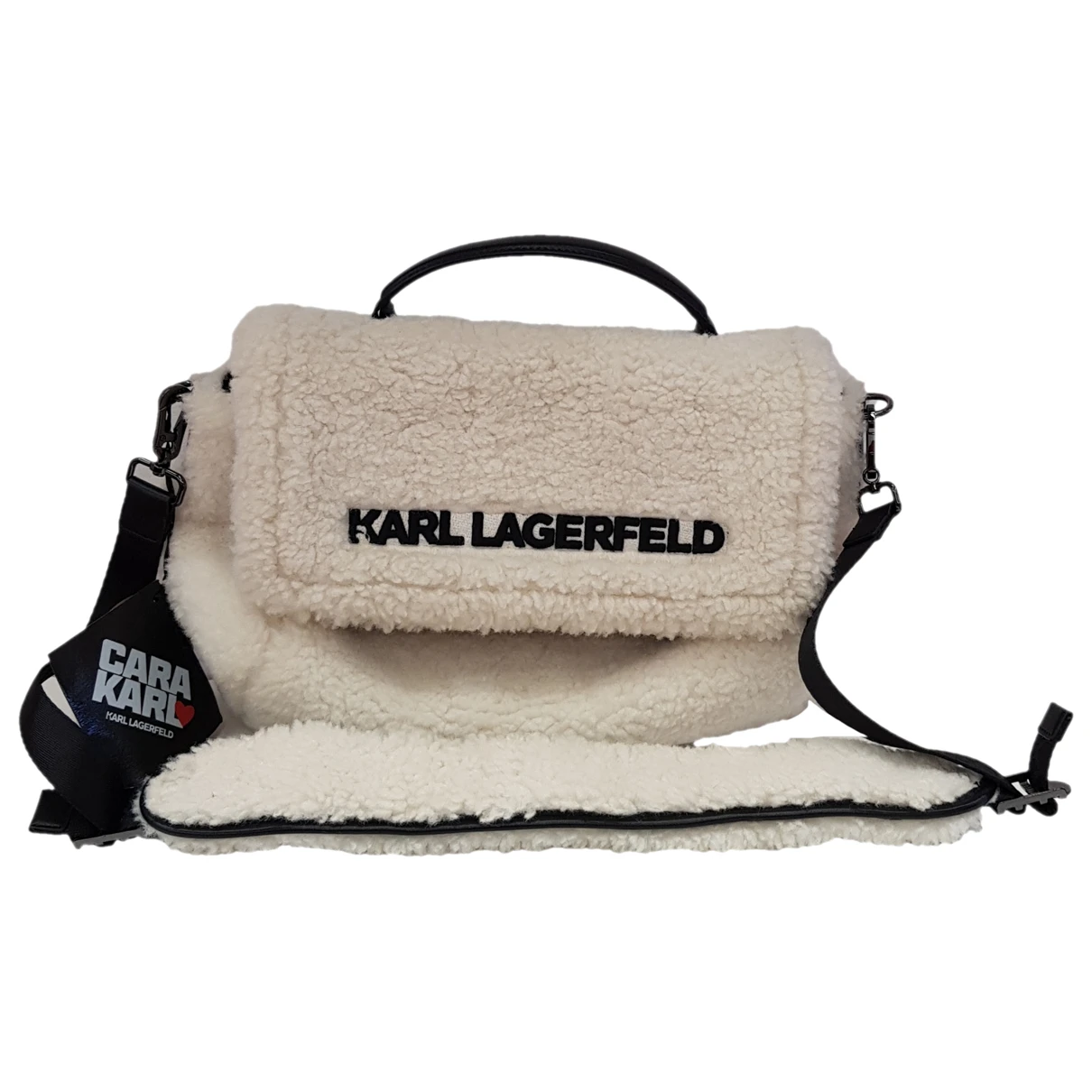 Pre-owned Karl Lagerfeld Faux Fur Crossbody Bag In Other