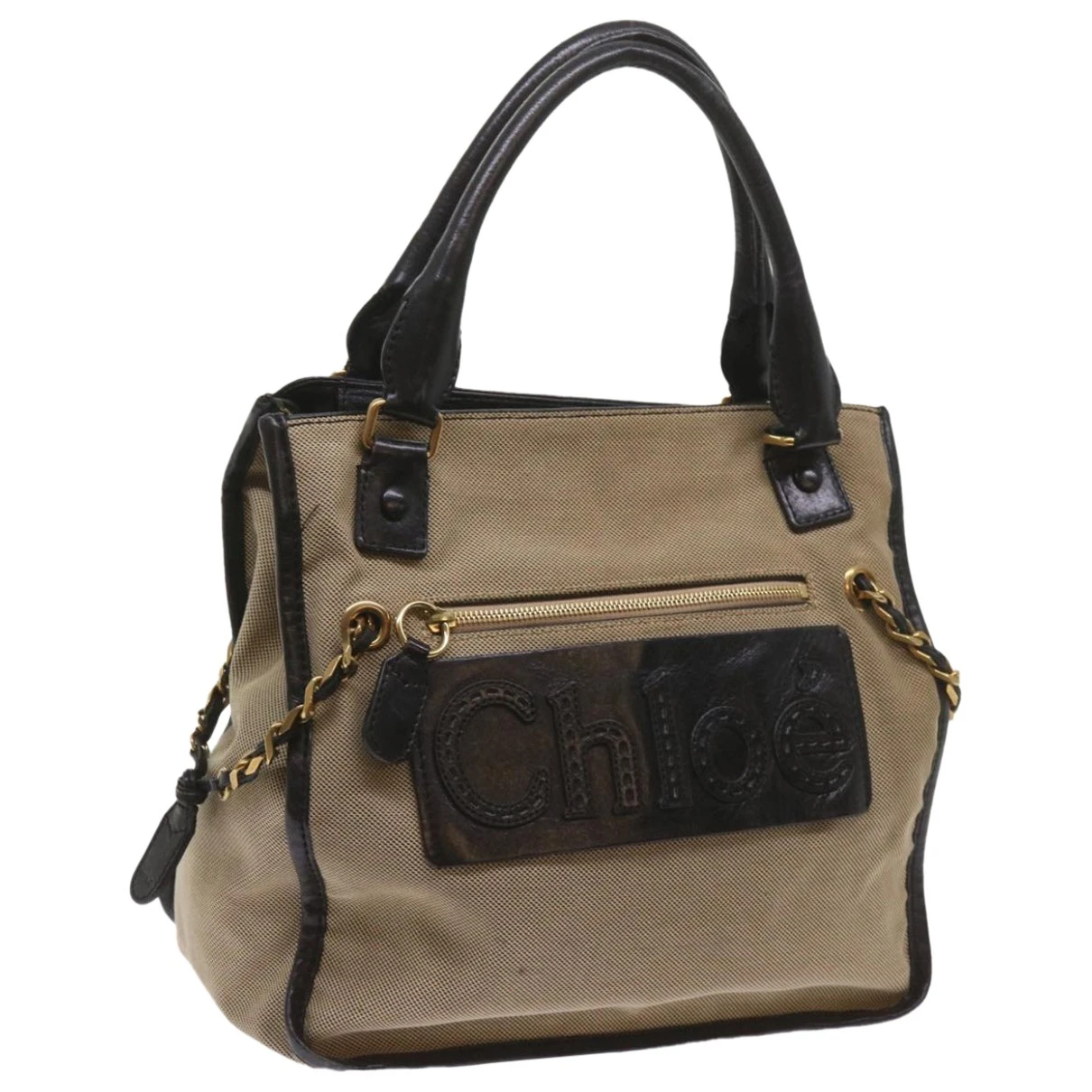 Pre-owned Chloé Cloth Handbag In Beige