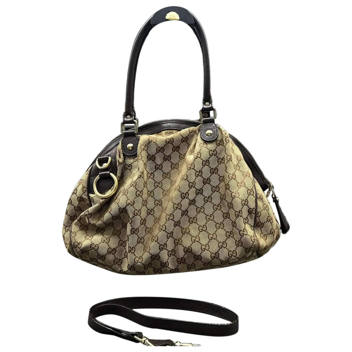 Pre-owned Gucci Leather Handbag In Brown