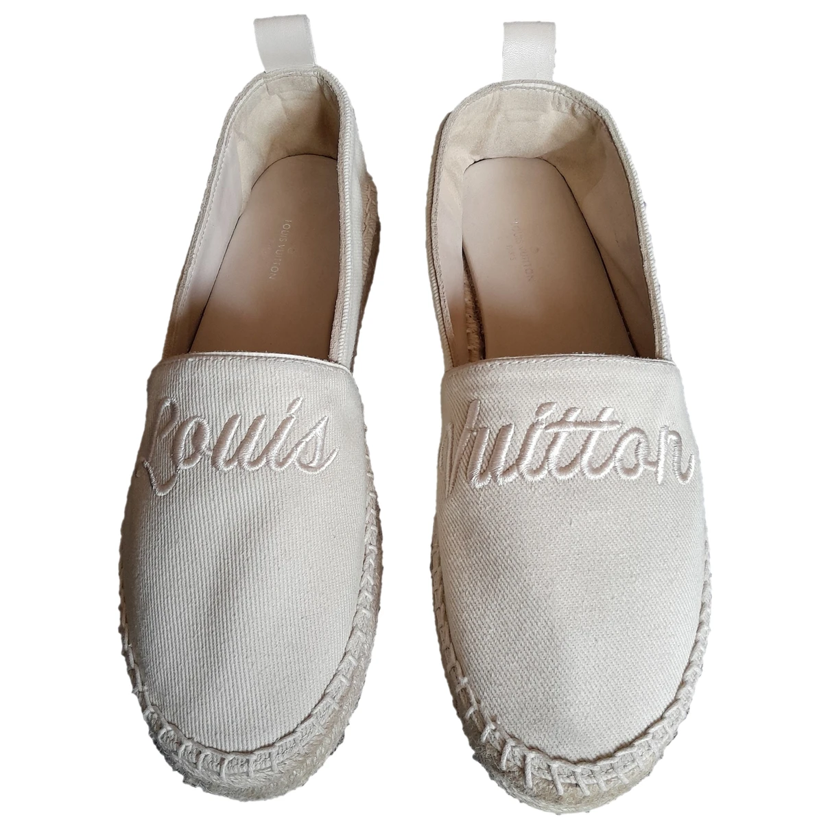 Pre-owned Louis Vuitton Cloth Espadrilles In Beige
