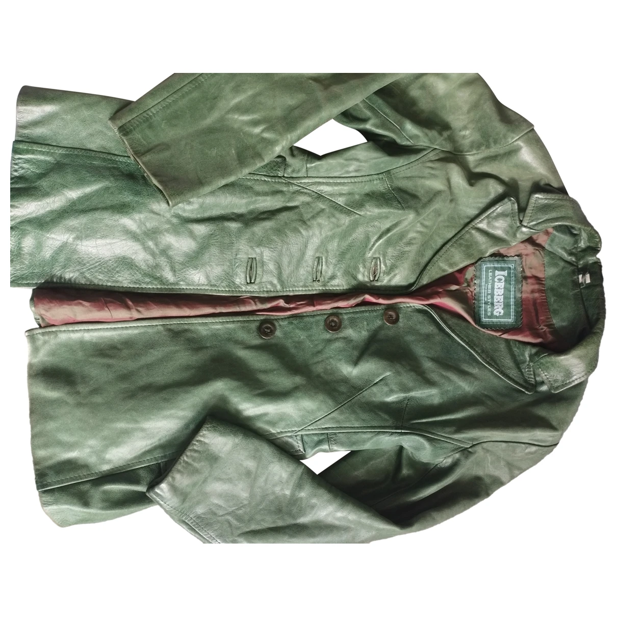 Pre-owned Iceberg Leather Jacket In Green