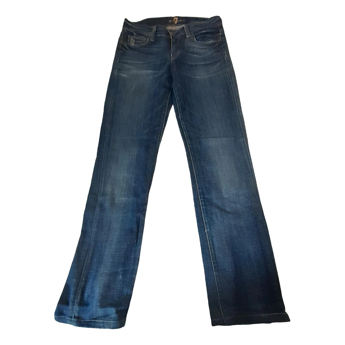 Pre-owned 7 For All Mankind Trousers In Blue