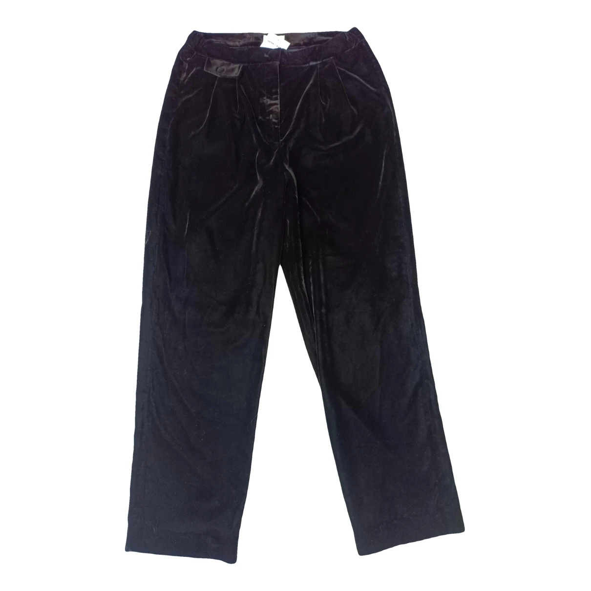 Pre-owned Antik Batik Velvet Straight Pants In Black